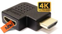 Adaptador angulado esquerda HDMI Macho a Fêmea preto