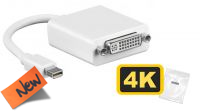 Adaptador mini DisplayPort 1.2 a DVI Macho/Fêmea cinza