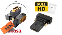 Adaptador HDMI 1.3 Fêmea a DVI-D Macho goldplated preto