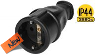 Tomada tipo schuko F 16A negra