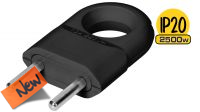 Tomada tipo euro plug M cabo flat preto