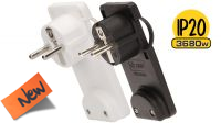 Tomada tipo schuko angulado M 16A com pega