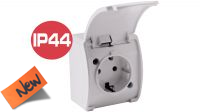 Caixa de superfície Schuko F 16A IP44 branco