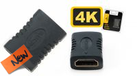 Adaptador HDMI F/F conector dourado