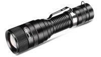 Lanterna Chip Led 10W 900Lm fluxo luz ajust. 5 modos negra