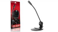 Microfone de secretária fixável ao monitor preto