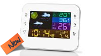 Estação metereológica Wireless LCD cores inf. temperatura e humidade, despertador