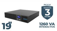 UPS Phasak PROTEKT Rack 1260VA Interactive Pure Sinewave