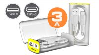 Cable USB-C Macho a USB 2.0 A Macho blanco (Máx. 3A) 1m