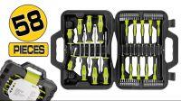 Mala ferramenta  58 pcs. chaves precisão Torx  Fenda  Phillips+bits