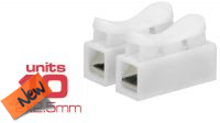 Bloco de terminal rápido, mola, 2 polos 5A para cabos 2.5mm2 (10)