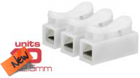 Bloco de terminal rápido, mola, 3 polos 5A para cabo 2.5mm2 (10)