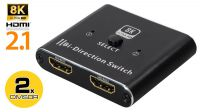 Data Switch bidireccional 1>2p./2>1p. HDMI 8K@60Hz(3mts max.)  4K@120Hz
