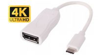 Cabo adaptador USB 3.1 a Displayport fêmea branco