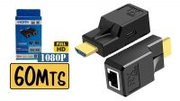 Extensor HDMI mini por RJ45 Cat.6 1080P 60HZ até 60 m. preto