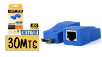 Extensor HDMI mini por RJ45 Cat.6/6A 4k  60HZ até 30 m azul