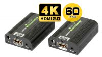 Kit de extensão HDMI 2.0 UTP Cat. 6 4K 60Hz até 60m