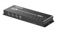 KVM 4p. HDMI Multiviewer 4k Video Splitters 5 modos 4k@30Hz c/comando