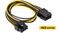 Cable adaptador 8P PCI-E Hembra - 8 pines (6+2) PCI-E Macho 0.4m