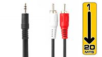 Cable de audio jack 3.5mm Macho a 2 x RCA Macho