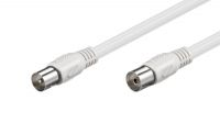 Cabo coaxial de antena 75Ohm M/F branco