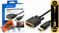 AK 2901 : Cable Displayport a DVI-D Goldplated 4K M/M (1 m)
