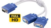 Cable divisor VGA HD15 Macho a 2 x Hembra 0.30m