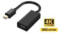Cabo mini DisplayPort a HDMI  M/F negro 4k  0.20 m.