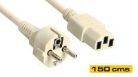 Cable de alimentación Schuko Macho - SFO IEC C13 Marfil