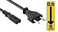 Cable de alimentación Notebook CEE7/16 (Euro) - IEC C7 (2pin, Europlug) Negro