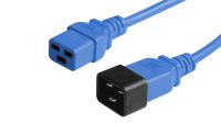 Cabo de extensão alimentação PC 230V 16A IEC 320 C19 - IEC C20 Azul 3m