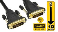 Cabo de monitor DVI-D M/M Gold plated dual 1080P