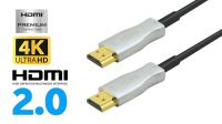 Cabo fibra óptica HDMI 18Gbps  AOC Goldplated 4K  M/M HDCP 1.4/2.2 preto 30 m.
