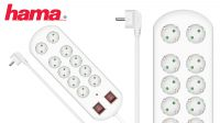 Regleta 10 x Schuko 2 interruptores Blanco 2m