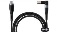 Cable Baseus USB-C M - DC Angulado 100W magnético 7.9 x 5.5mm PD alu.Nylon Negro 2m