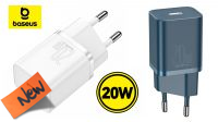Cargador Baseus 1x USB-C 20W QC Máx. 3A Negro