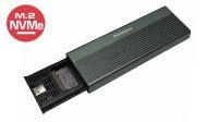 Caja externa SSD M2 SATA NGFF+NVME Salida USB-C  Gris