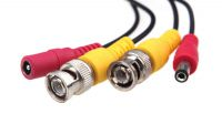 Cable CCTV coaxial alimentación y audio con conectores BNC y DC