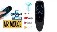 Comando Wireless/Bluetooth 5.0  inteligente controlo voz rato Android Tv preto