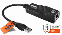 Adaptador cRadia USB 3.0 - RJ45 Giga Negro
