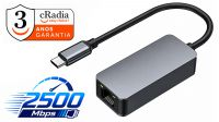 Adaptador cRadia USB  3.1 a Ethernet RJ45 2.5Gbps preto 0.20 m.