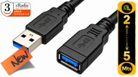 Cable cRadia alargador USB 3.0 A/A  M/H  Negro