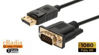 Cabo displayport V1.1 a VGA M/M 1080P@60Hz Goldplated preto 1.8m