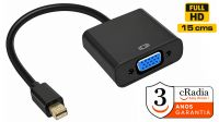 Adaptador cRadia Mini DisplayPort M a VGA  F preto 0.15 m.