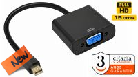 Adaptador cRadia Mini DisplayPort M a VGA  F preto 0.15 m.