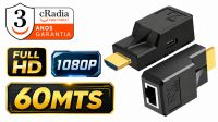 Extensor HDMI mini por RJ45 Cat.6 1080P 60HZ até 60 m. preto