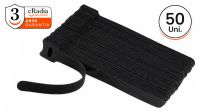 Abraçadeira cRadia em velcro 150 x 12 mm preta (50)