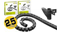 Organizador de cables en espiral de 2.5m 20mm