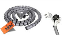 CT 2554 : Organizador de cabos flexível aberto 22mm 2m (Cinzento)