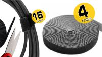 Rolo de velcro 16mm preto 4m